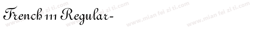 French 111 Regular字体转换